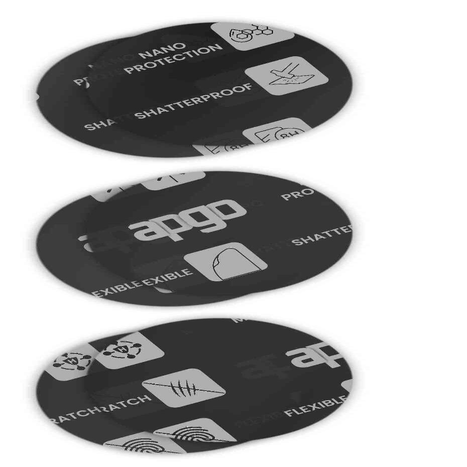 apgo 6x MATTE Hybrid protective glass compatible with Tag Heuer Connected 45mm, flexible nano glass, great replacement for tempered glass, scratch-resistant, full glue