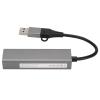 USB3.0 Hub 4 Port with RJ45 Gigabit Ethernet, Aluminum y USB C to RJ45 A, 5Gbps Data Transfer, Plug and Play USB Docking Station for OS X, Silver Gray view 3