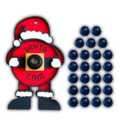 50 Pack - Santa Cam Lens for Ornaments  Realistic Camera Lens for Santa/Elf Cam Ornaments  DIY North Pole Surveillance Ornament Supplies - Cam Lens for Crafts