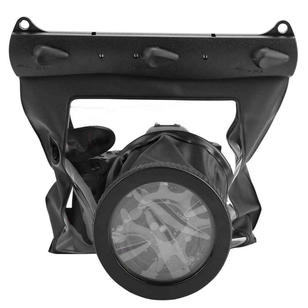 Pssopp Underwater Diving Case for DSLR, Polycarbonate 20M Housing, Secure Design for Snorkeling and Marine Photography (Black)