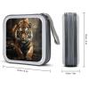 FekiLoot Wild Animals Tiger CD Case Big Capacity Plastic CD Holder Protective DVD Disc Storage Case Heavy Duty Zipper Protective Movie Media Storage Organizer Binder view 2