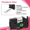 20 Value Pack Replacement for P-Touch TZe-231 TZe231 12mm 0.47" Black on White Laminated Label Tape for Ptouch PT-H110 PT-H100 PT-D210 PT-D200 PT-D600 PT-P710BT PT-D400AD PT-D450 Maker view 2
