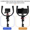 GEEKRIA 6FT Fence Clamp & Free Standing Camera Mount, Compatible with iPhone17, Hero13, DJI Osmo Action 6, Insta360 AcePro 2 Tripod, Adjustable Phone/Action Cam Holder for Sports Recording view 3