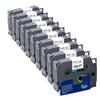 10PK 12mm Fabric Label Compatible with TZc FA231 Fabric Iron On Tape Black On White for Label Maker(Black on White) view 1