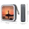 FekiLoot Lighthouse Sunrise CD Case Big Capacity Plastic CD Holder Protective DVD Disc Storage Case Heavy Duty Zipper Protective Movie Media Storage Organizer Binder view 2