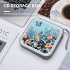FekiLoot Blue Butterfly Floral CD Case Big Capacity Plastic CD Holder Protective DVD Disc Storage Case Heavy Duty Zipper Protective Movie Media Storage Organizer Binder view 4