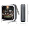 FekiLoot Playing Poker Dogs CD Case Big Capacity Plastic CD Holder Protective DVD Disc Storage Case Heavy Duty Zipper Protective Movie Media Storage Organizer Binder view 2