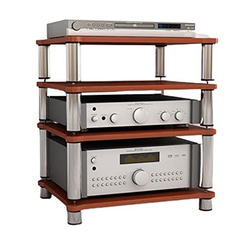 4-Tier Audio Rack - Modern Media Stand for Home Theater, HiFi Components Storage, AV Equipment Organizer, Stereo System Shelf, Stylish & Functional Audio Furniture