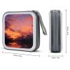 FekiLoot Sunset at Dusk CD Case Big Capacity Plastic CD Holder Protective DVD Disc Storage Case Heavy Duty Zipper Protective Movie Media Storage Organizer Binder view 2