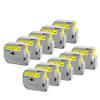 10PK Black On White M-K231 Labels Compatible with MK 231 MK-231 Label Tape M Tape 12mm Labeling Tape for Label Maker Universal Fit(Black on Yellow) view 1