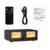 2 in 2 Out Power Amplifier Loudspeaker Selection Switcher Sound Loudspeaker Splitter Leveling Meter with Remote Controller Amplifier Selector Switcher Box view 3