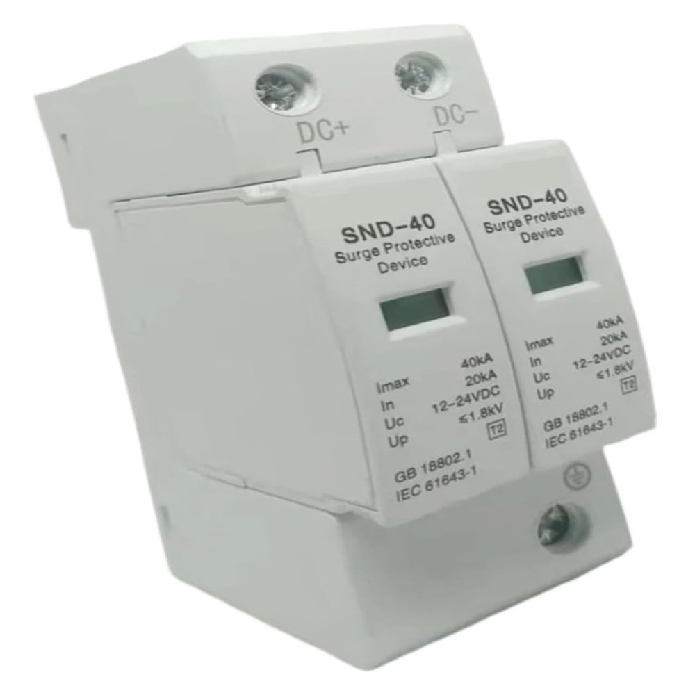 Boartechs 2P DC SPD 20KA-40KA Surge Arrester Device DC12V-220V Power Supply Surge Protector for Solar Systems(60-120V)