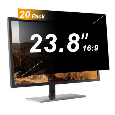 20 Pack 23.8 Inch Privacy Screen Protector for 16:9 Widescreen Monitors Desktop Anti-Glare Blue Light Filter Anti-Spy Film Relieves Eye Strain Easy Install