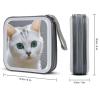 QMNLKH CD Case 40 Capacity Hard Plastic DVD Case Holders Cute White Cat Disc Cases Torage Binder Wallet for Car Home Travel view 2