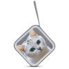 QMNLKH CD Case 40 Capacity Hard Plastic DVD Case Holders Cute White Cat Disc Cases Torage Binder Wallet for Car Home Travel view 3