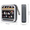QMNLKH CD Case 40 Capacity Hard Plastic DVD Case Holders New Snow Christmas Print Disc Cases Torage Binder Wallet for Car Home Travel view 2
