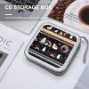 QMNLKH CD Case 40 Capacity Hard Plastic DVD Case Holders New Snow Christmas Print Disc Cases Torage Binder Wallet for Car Home Travel view 4