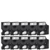 10PK 6mm 43613 Black On White Compatible with D1 Tapes 43613 Label Cassette Ribbon Compatible with 450 Duo Labeller Universal Fit Third Party Replacement view 1