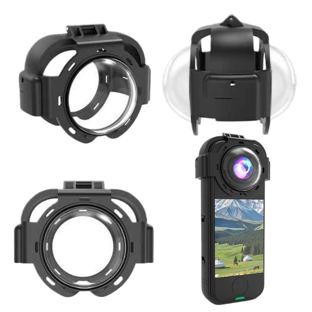 Ferbao Snap-On Lens Protector for Insta 360 X4 Air,Panoramic Camera Protective Cover for Insta 360 X4 Air