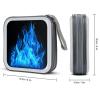 QMNLKH CD Case 40 Capacity Hard Plastic DVD Case Holders Blue Flame Disc Cases Torage Binder Wallet for Car Home Travel view 2