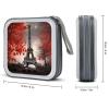 FekiLoot Eiffel Tower Autumn Leaves CD Case Big Capacity Plastic CD Holder Protective DVD Disc Storage Case Heavy Duty Zipper Protective Movie Media Storage Organizer Binder view 2