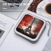 FekiLoot Eiffel Tower Autumn Leaves CD Case Big Capacity Plastic CD Holder Protective DVD Disc Storage Case Heavy Duty Zipper Protective Movie Media Storage Organizer Binder view 4