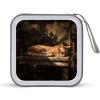 FekiLoot Orange Cat Sleeping CD Case Big Capacity Plastic CD Holder Protective DVD Disc Storage Case Heavy Duty Zipper Protective Movie Media Storage Organizer Binder view 1