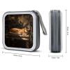 FekiLoot Orange Cat Sleeping CD Case Big Capacity Plastic CD Holder Protective DVD Disc Storage Case Heavy Duty Zipper Protective Movie Media Storage Organizer Binder view 2