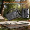 Raynic 12000mAh Emergency Weather Radio, AM/FM/NOAA Solar Hand Crank Radio with 2X Panel, USB & USB-C Charging, LED Flashlight, Reading Light & SOS for Power Outages, Hurricane, Storms, Camping view 4