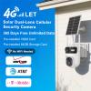 4G LTE Cellular Security Dual Lens Cameras Outdoor, Wireless Solar Security Camera, 365-Day Free Unlimited Data, 2K 360Live View, PIR Motion Sensor, Color Night Vision, 2 Way Talk, Built-in SIM view 2