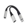 2. Aluminum USB C Headphone Splitter & Quick Adapter 3.5mm for Smartphones Tablets USB C Headphone Adapter with Charging view 1