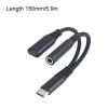 2. Aluminum USB C Headphone Splitter & Quick Adapter 3.5mm for Smartphones Tablets USB C Headphone Adapter with Charging view 3