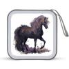 QMNLKH CD Case 40 Capacity Hard Plastic DVD Case Holders Purple Horse Disc Cases Torage Binder Wallet for Car Home Travel view 1