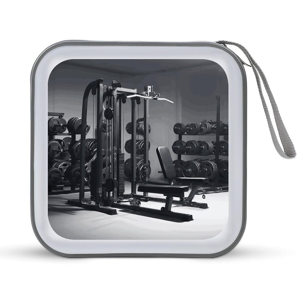 FekiLoot Gym Equipment CD Case Big Capacity Plastic CD Holder Protective DVD Disc Storage Case Heavy Duty Zipper Protective Movie Media Storage Organizer Binder