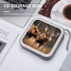 QMNLKH CD Case 40 Capacity Hard Plastic DVD Case Holders Wildlife Hunting Deer Bear Elk Disc Cases Torage Binder Wallet for Car Home Travel view 4