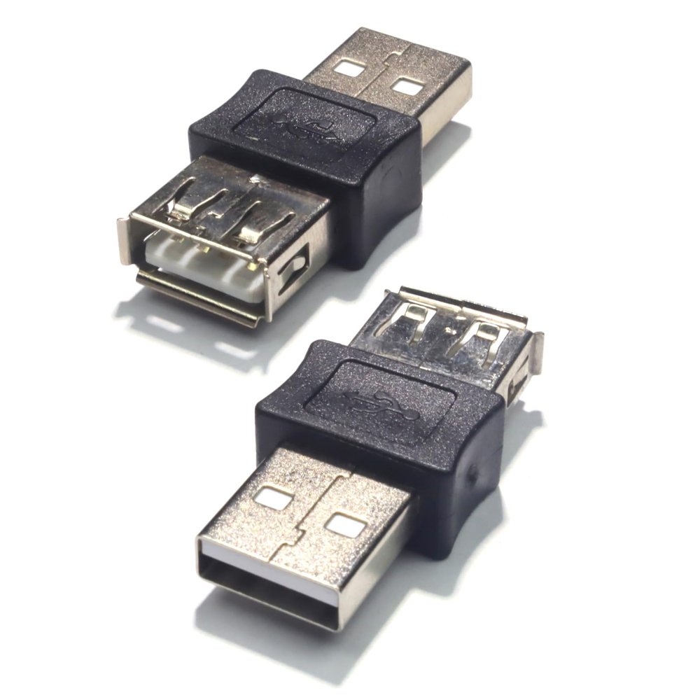 2Units USB A Male Female Converters Adapters Universals Compatibility for Flashes Drive Printers Tablets PC Metal USB Adapters