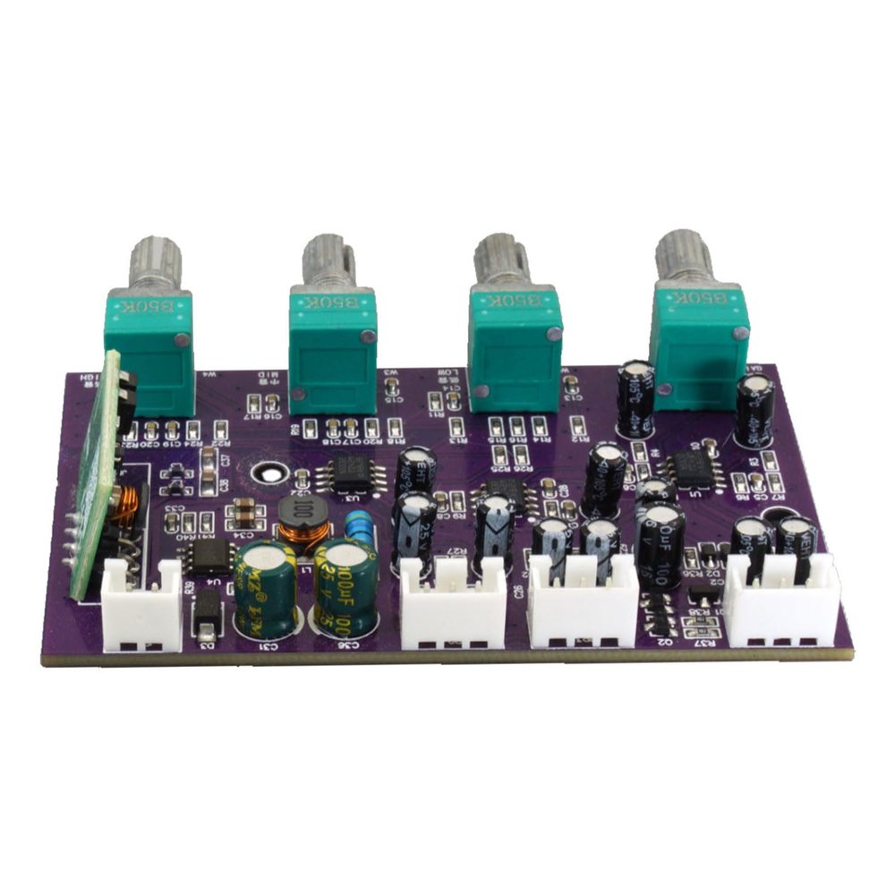 JINPIAOPIAO Professional HiFi Outdoor Loudspeaker NE5532 Preamp Tone Board with 3 Band Balanced (Bass/Middle/Treble) Single Power Su