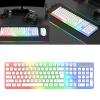 JINPIAOPIAO 104 Keys USB Corded Keyboard LED Gaming Keyboard Mechanical Sensation Membrane Keyboards for Gaming PC Laptop Computer view 2
