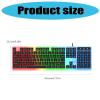 JINPIAOPIAO 104 Keys USB Corded Keyboard LED Gaming Keyboard Mechanical Sensation Membrane Keyboards for Gaming PC Laptop Computer view 4