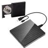 JINPIAOPIAO External DVDs Drive with USB3.0 Hubs and SDTF Card Reader Fast Speed Burners for Laptop Desktop Plugs and Play Multifunc view 2