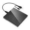 JINPIAOPIAO External DVDs Drive with USB3.0 Hubs and SDTF Card Reader Fast Speed Burners for Laptop Desktop Plugs and Play Multifunc view 3