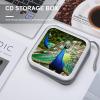 FekiLoot Beautiful Peacock CD Case Big Capacity Plastic CD Holder Protective DVD Disc Storage Case Heavy Duty Zipper Protective Movie Media Storage Organizer Binder view 4