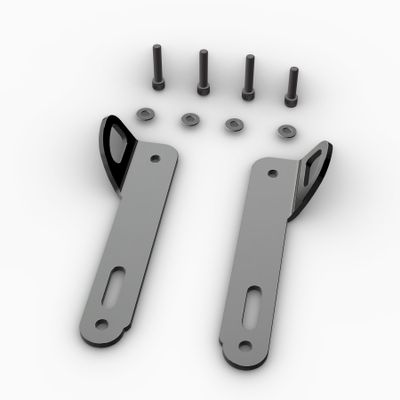 Aftermarket Front and Rear Tie-Downs Bracket Kit for with Harley-Davidson 2006-2023 Electra Glide, Street Glide Touring Models - All Parts Included, Gloss Black (Front Tie-Downs Bracket Kit)