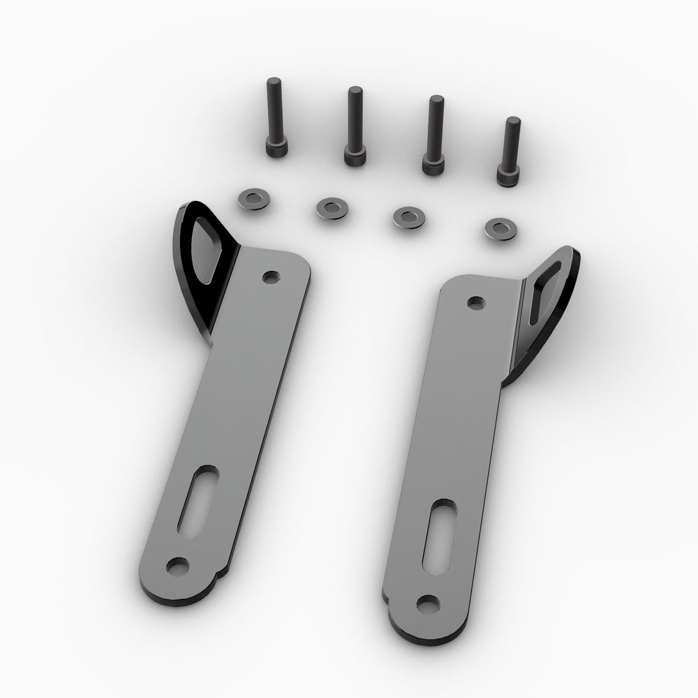 Aftermarket Front and Rear Tie-Downs Bracket Kit for with Harley-Davidson 2006-2023 Electra Glide, Street Glide Touring Models - All Parts Included, Gloss Black (Front Tie-Downs Bracket Kit)