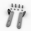 Aftermarket Front and Rear Tie-Downs Bracket Kit for with Harley-Davidson 2006-2023 Electra Glide, Street Glide Touring Models - All Parts Included, Gloss Black (Front Tie-Downs Bracket Kit) view 1
