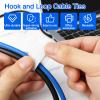 40-Pack Self-Adhesive Hook and Loop Cable Ties  Adjustable Sticky-Back Cord Organizer Straps for Home, Office & Workshop view 2