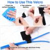 40-Pack Self-Adhesive Hook and Loop Cable Ties  Adjustable Sticky-Back Cord Organizer Straps for Home, Office & Workshop view 3