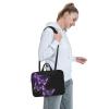 (Background with Night Butterflies) Slim Laptop Bag with Strap 14 inch Portable Laptop Sleeve Tote Case for Travel Business view 3