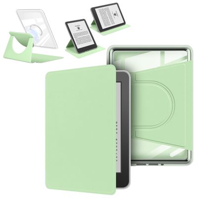 enoxboo Case for Kindle Paperwhite 7th/6th/5th Generation 2015/2013/2012, 6 inch, Model:DP75SDI/EY21, Clear Back Detachable Magnetic Protective Adjustable Stand Cover