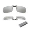 RealD 3D Glasses Clip On (2 Pack), 3D Glasses for Glasses Wearers Movies at Home, 3D Viewing Glasses with Durable Metal Clip & Hard Box view 1